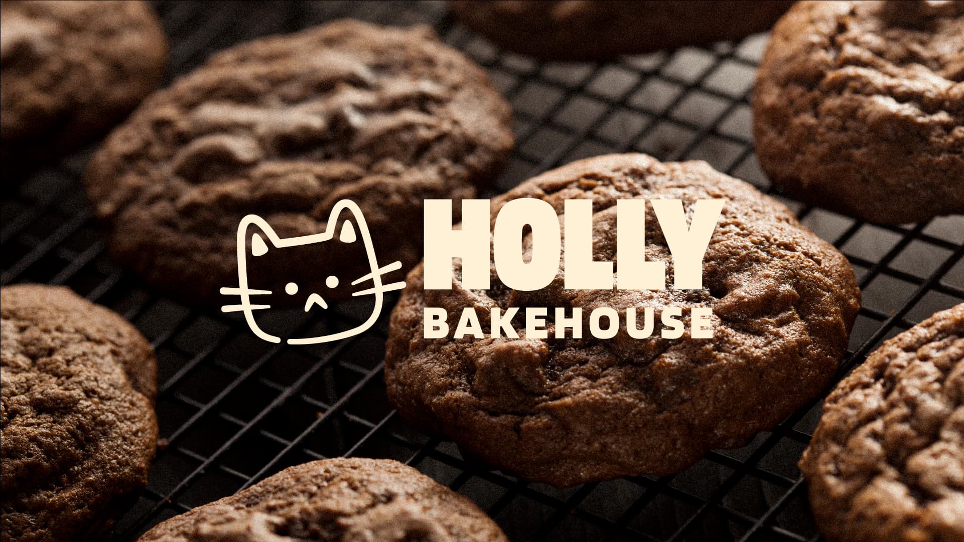 Logotipo Holly Bakehouse sobre cookies