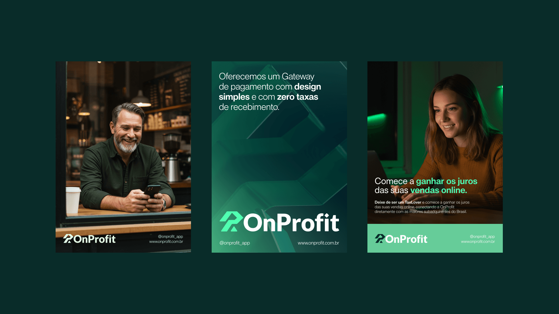 Cartazes da campanha da OnProfit