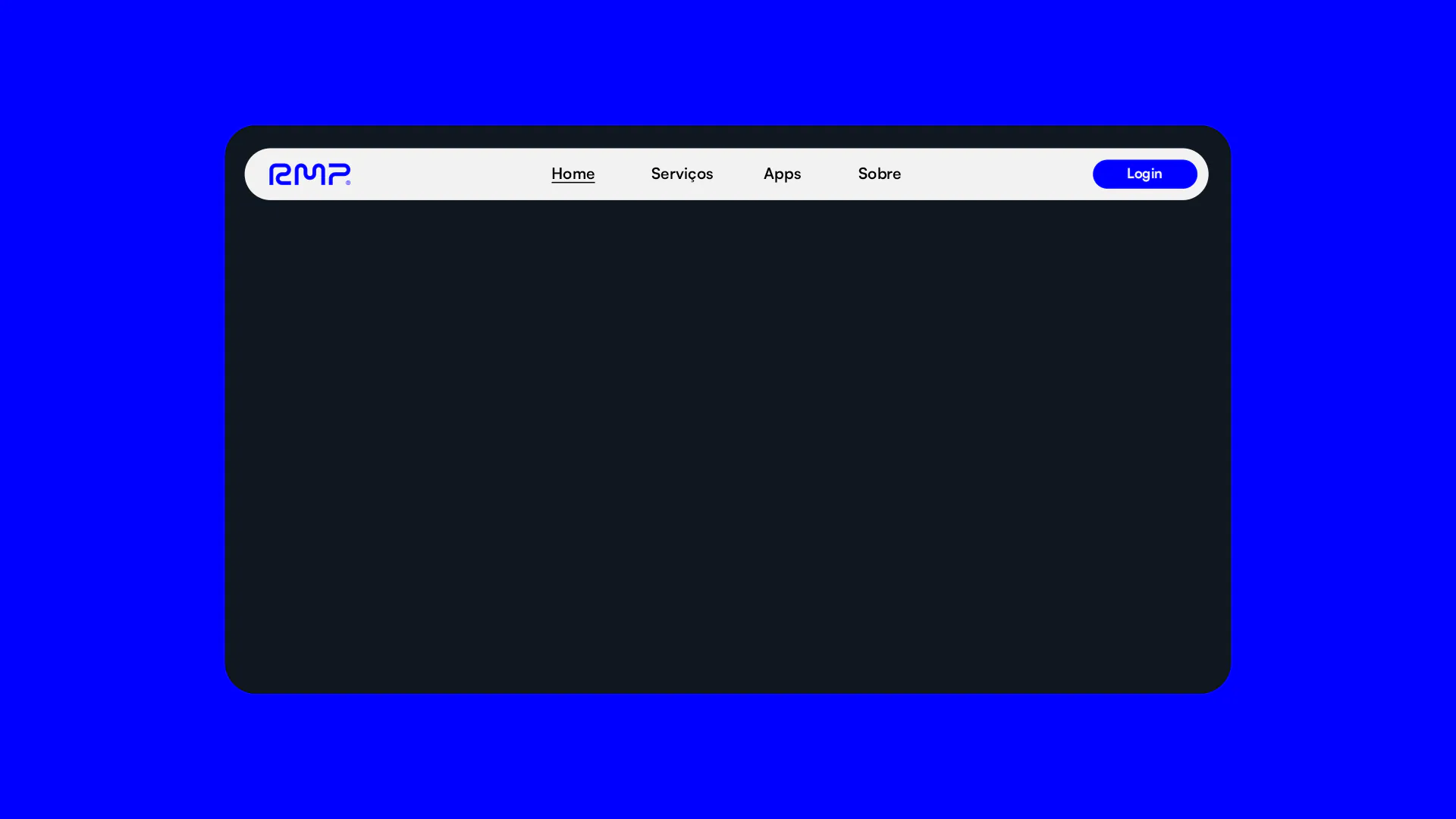 Site da Remapp com a barra de navegação animada